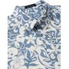 JEMITOP Men’s Stylish Casual Printed Short Sleeve Button Down Shirts Summer Vacation Beach Tropical Hawaiian Shirt(Light Blue Floral)