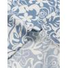 JEMITOP Men’s Stylish Casual Printed Short Sleeve Button Down Shirts Summer Vacation Beach Tropical Hawaiian Shirt(Light Blue Floral)
