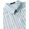 JEMITOP Men’s Stylish Casual Printed Short Sleeve Button Down Shirts Summer Vacation Beach Tropical Hawaiian Shirt(Light Blue Striped)
