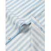 JEMITOP Men’s Stylish Casual Printed Short Sleeve Button Down Shirts Summer Vacation Beach Tropical Hawaiian Shirt(Light Blue Striped)