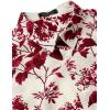 JEMITOP Men’s Stylish Casual Printed Short Sleeve Button Down Shirts Summer Vacation Beach Tropical Hawaiian Shirt(Red Floral)