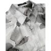 JEMITOP Men’s Stylish Casual Printed Short Sleeve Button Down Shirts Summer Vacation Beach Tropical Hawaiian Shirt(White Grey Floral)