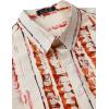 JEMITOP Men’s Stylish Casual Printed Short Sleeve Button Down Shirts Summer Vacation Beach Tropical Hawaiian Shirt(White Orange Striped)