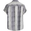 JEMITOP Men’s Stylish Casual Printed Short Sleeve Button Down Shirts Summer Vacation Beach Tropical Hawaiian Shirt(White Purple)