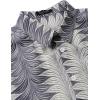 JEMITOP Men’s Stylish Casual Printed Short Sleeve Button Down Shirts Summer Vacation Beach Tropical Hawaiian Shirt(White Purple)