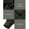 JEMITOP Men’s Stretch Linen-Like Long Sleeve Button Down Shirts Casual Beach Wedding Dress Shirt(Army Green)