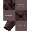 JEMITOP Men’s Stretch Linen-Like Long Sleeve Button Down Shirts Casual Beach Wedding Dress Shirt(Brown)