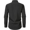 JEMITOP Men’s Stretch Linen-Like Long Sleeve Button Down Shirts Casual Beach Wedding Dress Shirt(Dark Grey)