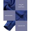 JEMITOP Men’s Stretch Linen-Like Long Sleeve Button Down Shirts Casual Beach Wedding Dress Shirt(Royal Blue)