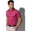 JEMITOP Men’s Stretch Wrinkle-Free Soft Slim Fit Dress Shirts Short Sleeve Formal Wedding Business Casual Button Down Shirt(Hot Pink)