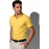 JEMITOP Men’s Stretch Wrinkle-Free Soft Slim Fit Dress Shirts Short Sleeve Formal Wedding Business Casual Button Down Shirt(Lemon Yellow)