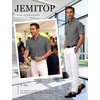 JEMITOP Men’s Classic Lightweight Oxford Button Down Shirts Business Casual Slim Fit Short Sleeve Dress Shirt with Pocket(Grey)