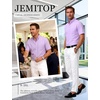 JEMITOP Men’s Classic Lightweight Oxford Button Down Shirts Business Casual Slim Fit Short Sleeve Dress Shirt with Pocket(Lavender Purple)