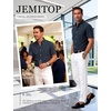 JEMITOP Men’s Classic Lightweight Oxford Button Down Shirts Business Casual Slim Fit Short Sleeve Dress Shirt with Pocket(Navy Blue)