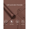 JEMITOP Men’s Stretch Wrinkle-Free Soft Slim Fit Dress Shirts Long Sleeve Formal Wedding Business Casual Button Down Shirt(Brown)