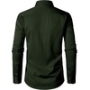 JEMITOP Men’s Stretch Wrinkle-Free Soft Slim Fit Dress Shirts Long Sleeve Formal Wedding Business Casual Button Down Shirt(Deep Forest Green)