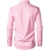 JEMITOP Men’s Stretch Wrinkle-Free Soft Slim Fit Dress Shirts Long Sleeve Formal Wedding Business Casual Button Down Shirt(Pink)