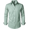 JEMITOP Men’s Stretch Wrinkle-Free Soft Slim Fit Dress Shirts Long Sleeve Formal Wedding Business Casual Button Down Shirt(Turquoise)
