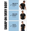JEMITOP Mens Stretch Henley Shirts Casual Short Sleeve Slim Fit 3-Button T-Shirts(Black)