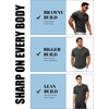 JEMITOP Mens Stretch Henley Shirts Casual Short Sleeve Slim Fit 3-Button T-Shirts(Charcoal Grey)