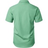 JEMITOP Men’s Stretch Wrinkle Free Short Sleeve Texture Shirt Lightweight Summer Button Down Shirts for Beach Vacation(Mint Green)