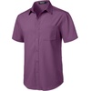 JEMITOP Men’s Stretch Wrinkle Free Short Sleeve Texture Shirt Lightweight Summer Button Down Shirts for Beach Vacation(Purple)