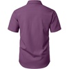 JEMITOP Men’s Stretch Wrinkle Free Short Sleeve Texture Shirt Lightweight Summer Button Down Shirts for Beach Vacation(Purple)