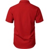 JEMITOP Men’s Stretch Wrinkle Free Short Sleeve Texture Shirt Lightweight Summer Button Down Shirts for Beach Vacation(Red)