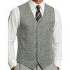 JEMITOP Men’s Lightweight Texture Slim Fit Dress Vest Wedding Formal Vintage Tuxedo Suit Vest with Pocket(Light Green)