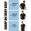 JEMITOP Mens Stretch Henley Shirts Casual Short Sleeve 3-Button T-Shirts(Black)