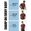 JEMITOP Mens Stretch Henley Shirts Casual Short Sleeve 3-Button T-Shirts(Burgundy)