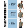 JEMITOP Mens Stretch Henley Shirts Casual Short Sleeve 3-Button T-Shirts(Sage Green)