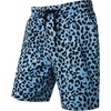 JEMITOP Men’s 2 Piece Set Casual Cotton Stretchy Outfit | Print, Beach, Vacation, Short Sleeve, Button Up, Shirt, Shorts, Summer(Blue Leopard)