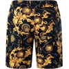 JEMITOP Men’s 2 Piece Set Casual Cotton Stretchy Outfit | Print, Beach, Vacation, Short Sleeve, Button Up, Shirt, Shorts, Summer(Navy Gold)