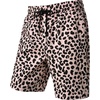 JEMITOP Men’s 2 Piece Set Casual Cotton Stretchy Outfit | Print, Beach, Vacation, Short Sleeve, Button Up, Shirt, Shorts, Summer(Pink Leopard)