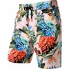 JEMITOP Men’s 2 Piece Set Casual Cotton Stretchy Outfit | Print, Beach, Vacation, Short Sleeve, Button Up, Shirt, Shorts, Summer(Pinkgreen)