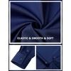 JEMITOP Mens Wrinkle-Free Mandarin Collar Dress Shirt | Stretch, Slim Fit, With Pocket, Collarless, Formal, Wedding, Prom, Church, Button Down, Button Up, Long Sleeve(Royal Blue)