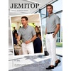 JEMITOP Mens Lightweight Oxford Short Sleeve Shirts | Button Down, Classic, Dress Shirt, Business Casual, Slim Fit, Pocket, Button Down Collar(Light Grey)