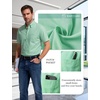 JEMITOP Mens Lightweight Oxford Short Sleeve Shirts | Button Down, Classic, Dress Shirt, Business Casual, Slim Fit, Pocket, Button Down Collar(Mint Green)