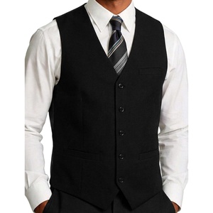 Men’s Lightweight Texture Slim Fit Suit Dress Vest | Vintage, Wedding, with Pocket, Formal, Tuxedo, Business, Casual, Waistcoat(Black)