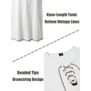 JEMITOP Men Renaissance Medieval Viking Tunic Costume Shirt | Pure Cotton, Pirate, Knight, Halloween, Vampire, Sleeveless, Lace Up, Without Belt(White)