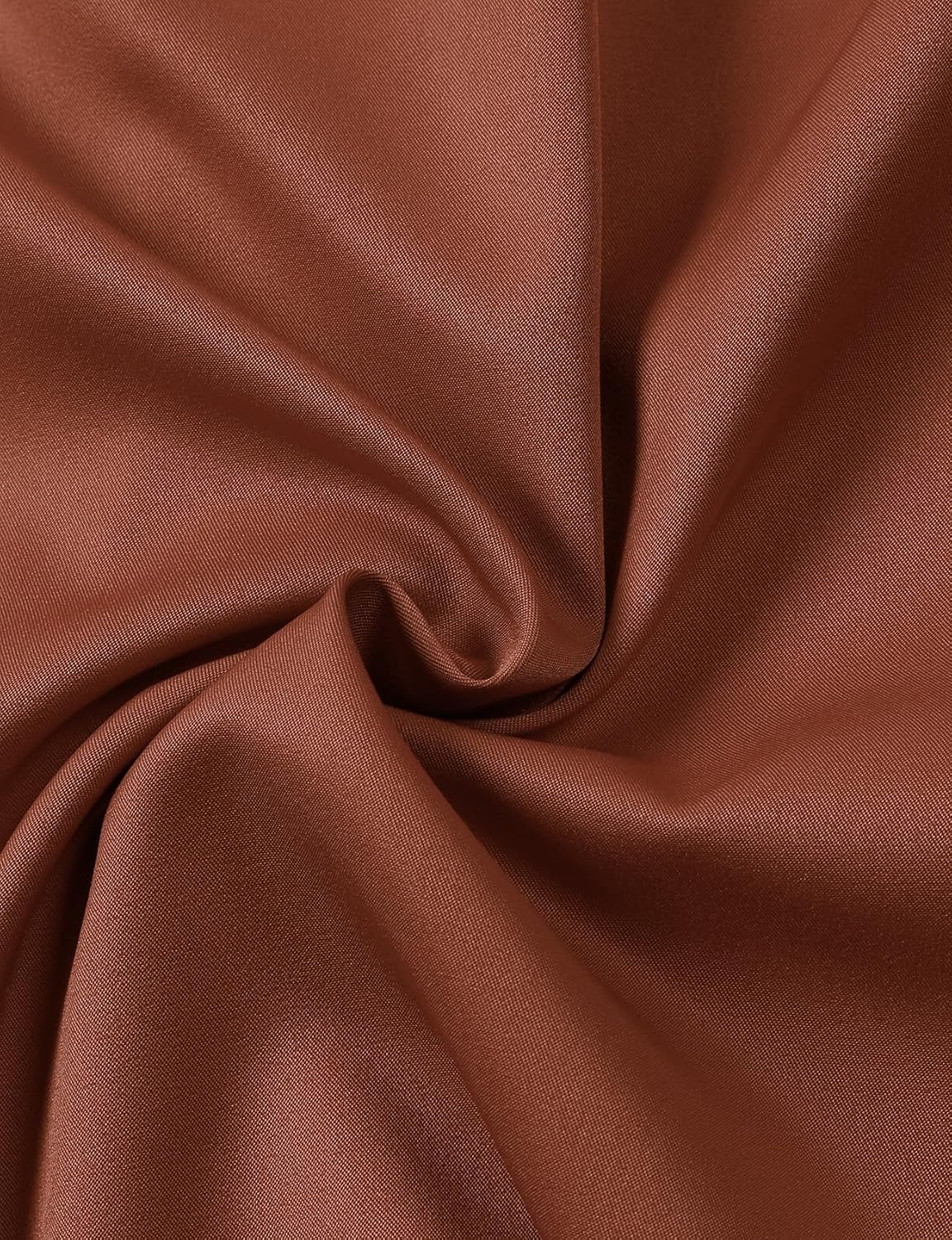 image:imageJEMITOP Mens Stretch MultiUse Dress Shirts Slight Sheen Long Sleeve Button Down Wedding Party Prom TuxedoBurnt Orange
