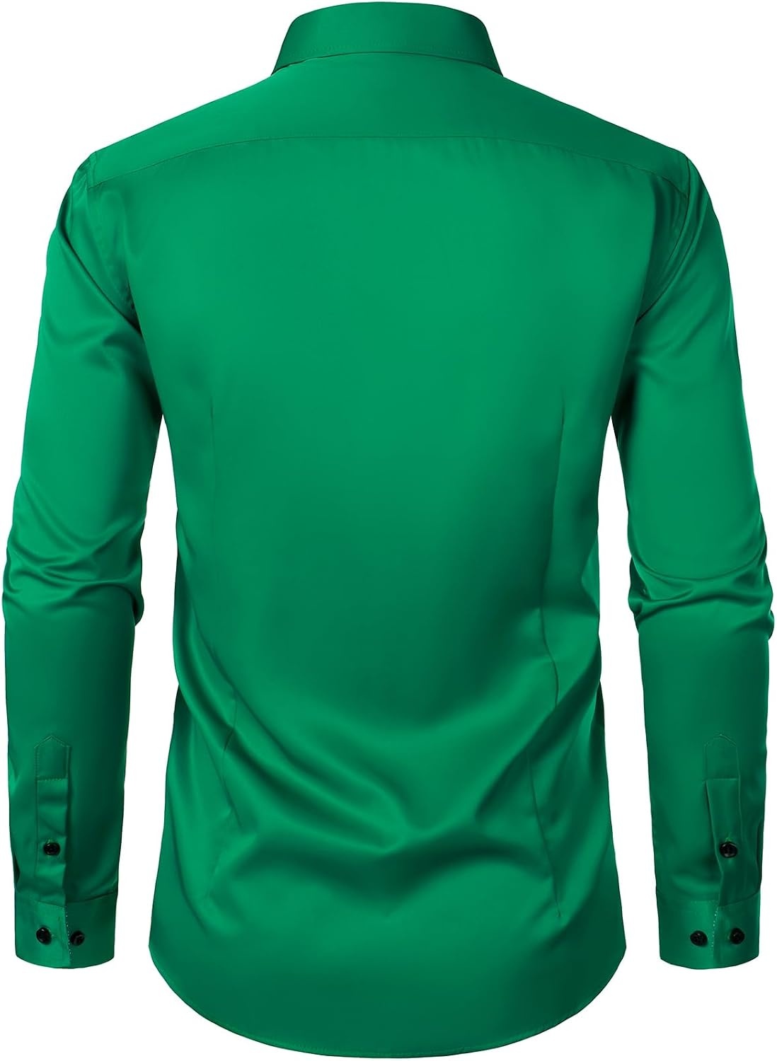 image:imageJEMITOP Mens Stretch MultiUse Dress Shirts Slight Sheen Long Sleeve Button Down Wedding Party Prom TuxedoGreen