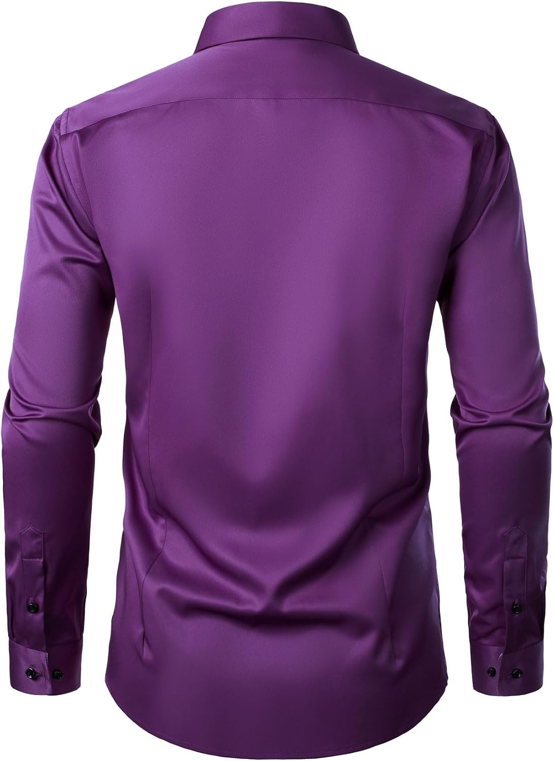 image:imageJEMITOP Mens Stretch MultiUse Dress Shirts Slight Sheen Long Sleeve Button Down Wedding Party Prom TuxedoPurple