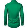 JEMITOP Mens Stretch Multi-Use Dress Shirts | Slight Sheen, Long Sleeve, Button Down, Wedding, Party, Prom, Tuxedo(Green)