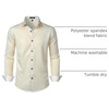 JEMITOP Mens Stretch Multi-Use Dress Shirts | Slight Sheen, Long Sleeve, Button Down, Wedding, Party, Prom, Tuxedo(Ivory)