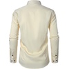 JEMITOP Mens Stretch Multi-Use Dress Shirts | Slight Sheen, Long Sleeve, Button Down, Wedding, Party, Prom, Tuxedo(Ivory)