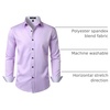 JEMITOP Mens Stretch Multi-Use Dress Shirts | Slight Sheen, Long Sleeve, Button Down, Wedding, Party, Prom, Tuxedo(Lavender Purple)
