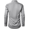 JEMITOP Mens Stretch Multi-Use Dress Shirts | Slight Sheen, Long Sleeve, Button Down, Wedding, Party, Prom, Tuxedo(Light Grey)