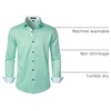 JEMITOP Mens Stretch Multi-Use Dress Shirts | Slight Sheen, Long Sleeve, Button Down, Wedding, Party, Prom, Tuxedo(Mint Green)